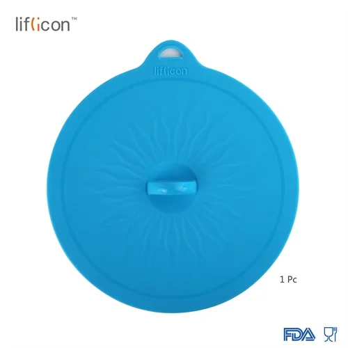 Liflicon 8,46 ''(215 мм) Премиум силиконовые вакуумные крышки на стеклянные банки контейнеры пищевые свежие хранения всасывания Крышка для кастрюль крышки чашки - Цвет: 215mm-Blue
