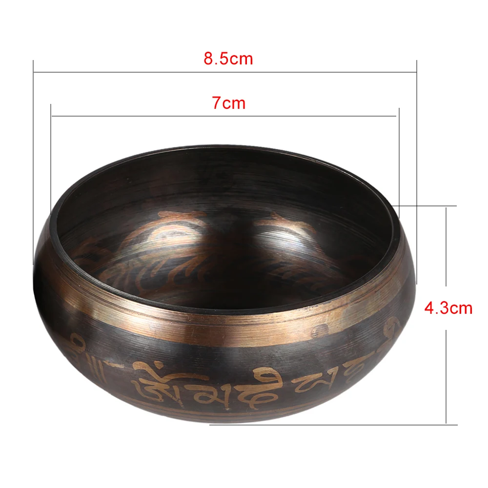 

Exquisite 2.8 Inch Handmade Tibetan Bell Metal Singing Bowl for Buddhism Buddhist Meditation & Healing Relaxation