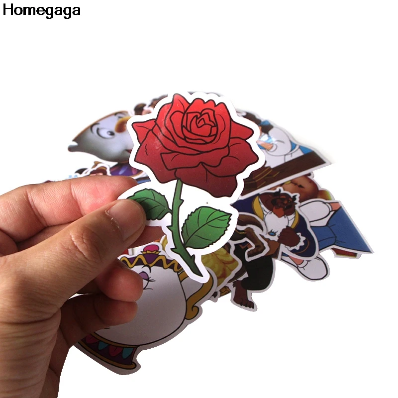 Homegaga, 18 шт., наклейки "Красота И Чудовище", сделай сам, косплей, принт, тетрадь, телефон, ноутбук, велосипед, скрапбукинг, наклейки, D2016