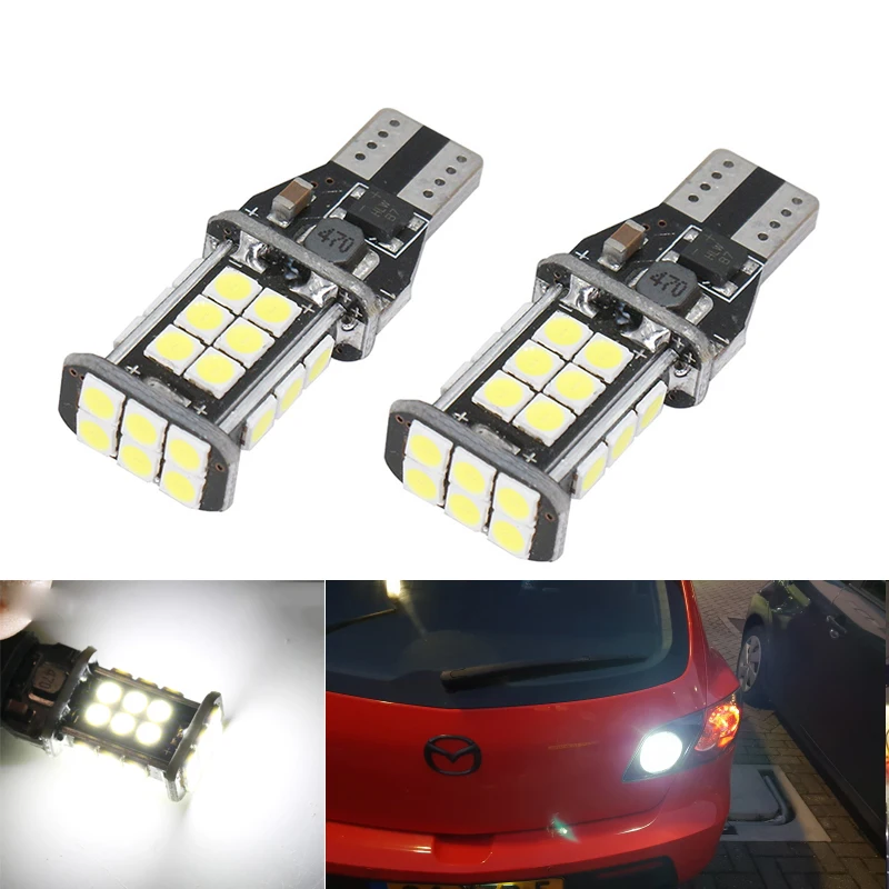 2x Canbus 3030 SMD T15 912 W16W 921 светодиодные лампы заднего хода для Mazda 3 5 6 626 CX CX5 MX Miata RX 8 9