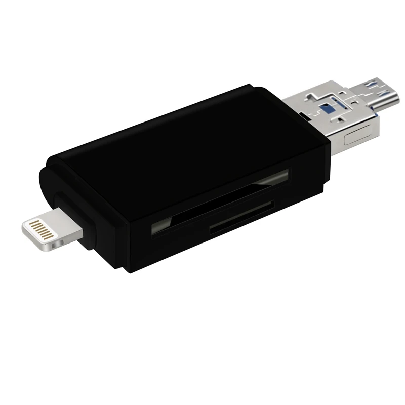 Kismo 3 в 1 USB2.0 карта памяти OTG флеш-накопитель Micro SD TF карта, карта памяти Micro SD для устройства чтения sd-карт для iPhone 5 5S 6 7 8 X S6 S7 край