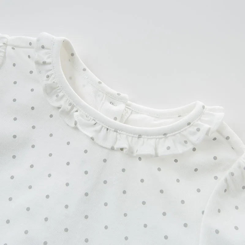 Dave bella/Осенняя модная футболка для маленьких девочек Детские хлопковые милые