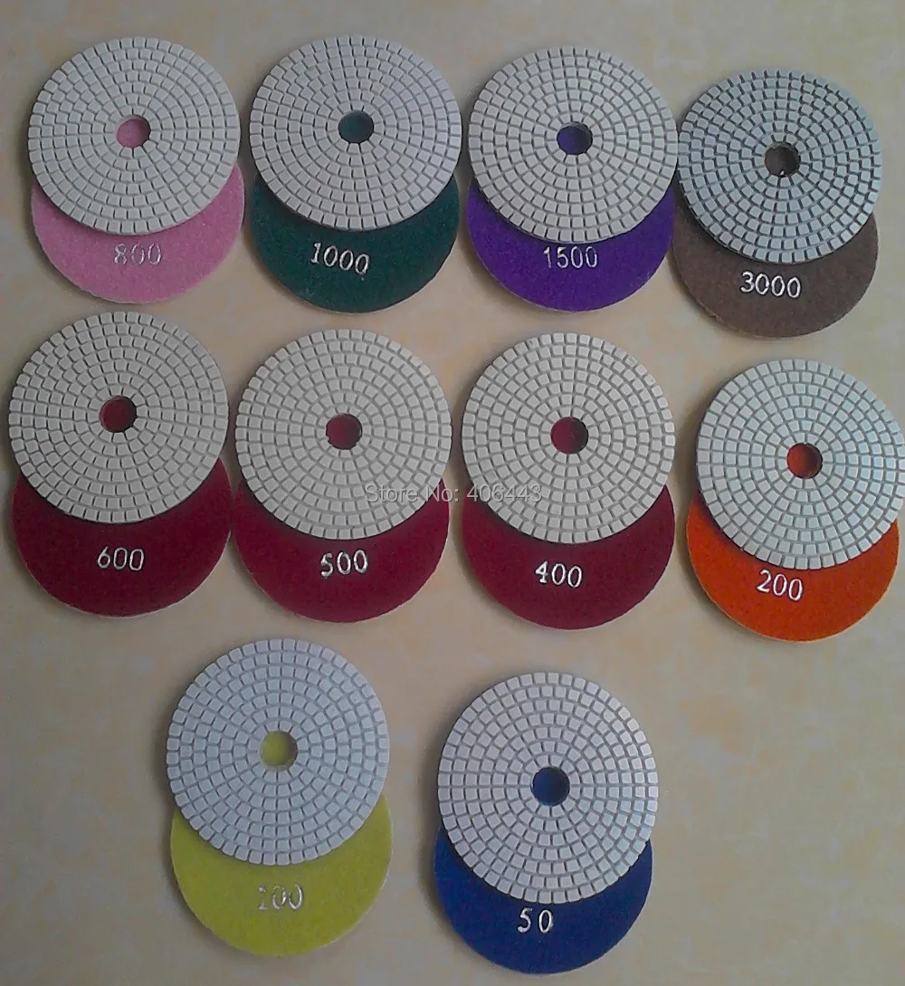 

4" Economic Diamond Polishing Pads for Wet Polishing Granite and Marble Slab (Level C, 100mm * 10/12mm * 2/3mm)