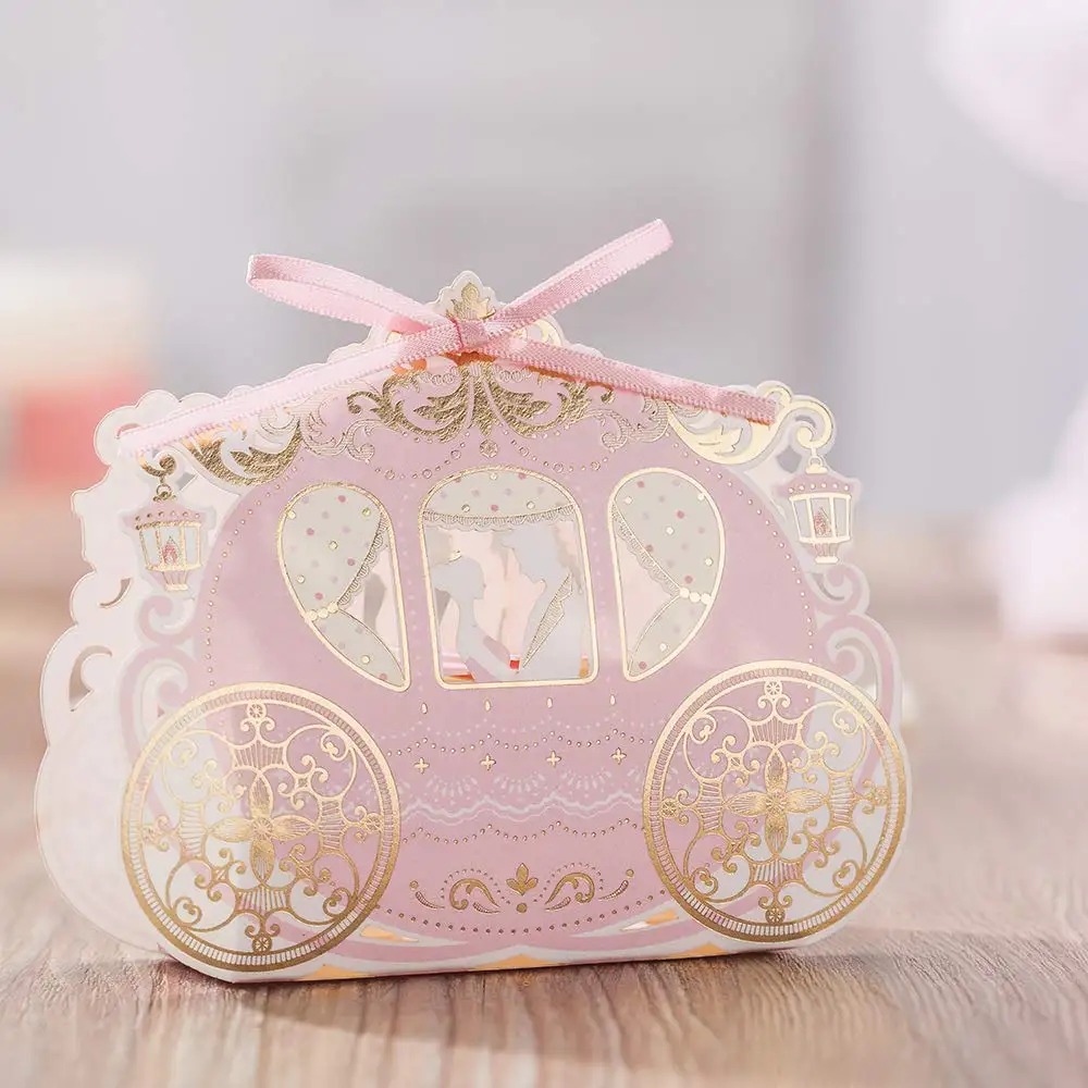 100X WISHMADE Carriage Princess коробка конфет для свадьбы помолвки день рождения quendera
