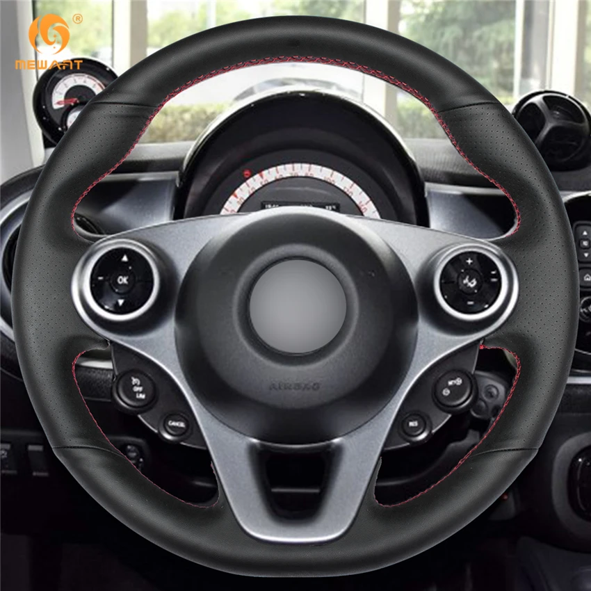 Чехол на руль автомобиля MEWANT из искусственной кожи для Smart New Fortwo Forfour 2015-2017