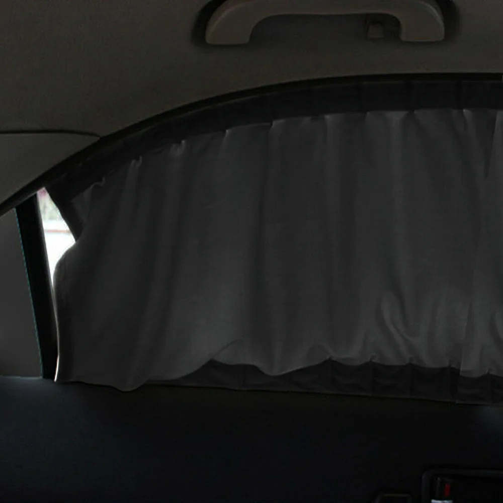 

2 Pcs 70 X 47cm Car Sun Shade Black Window SunShade Drape Visor Valance Adjustable Car Window Curtain Sunshade Visor Car Styling