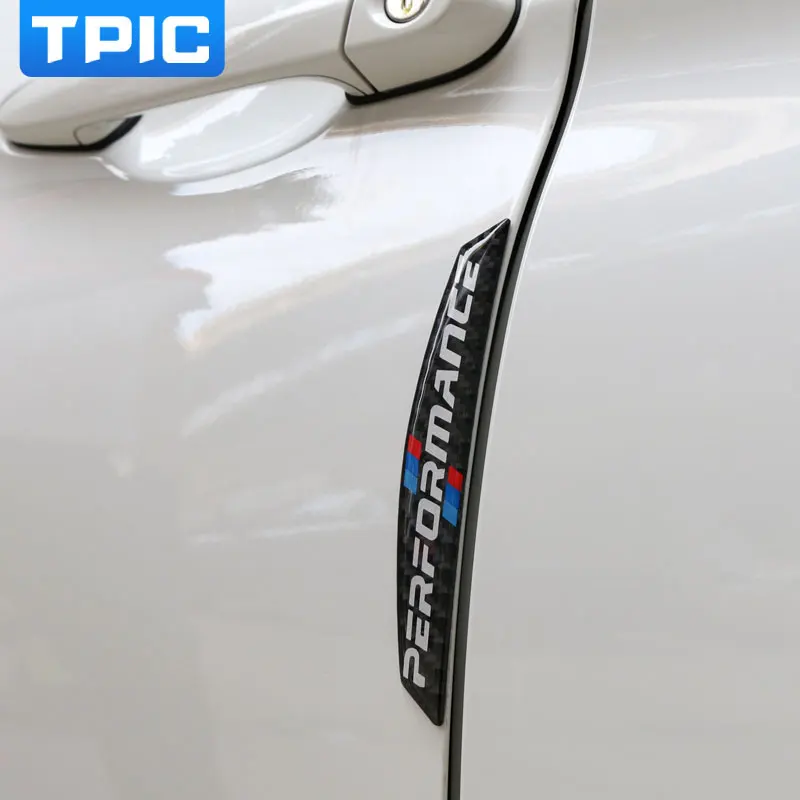 TPIC 4 шт. углеродного волокна боковой двери Стикеры s протектор для автомобиля анти