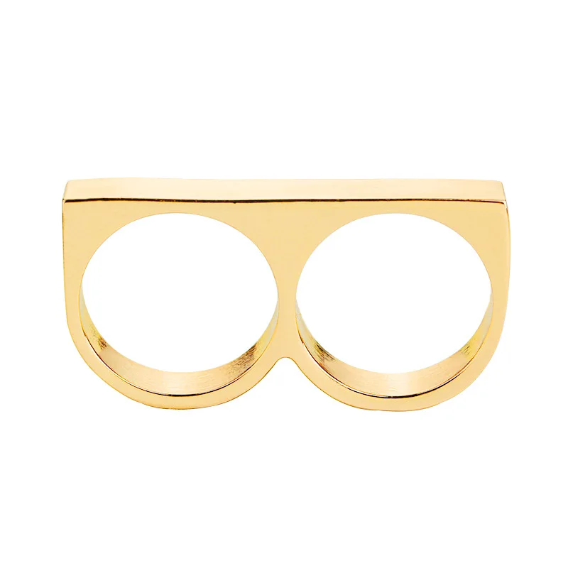 New men's retro punk style exaggerated double finger ring personality selling fast | Украшения и аксессуары