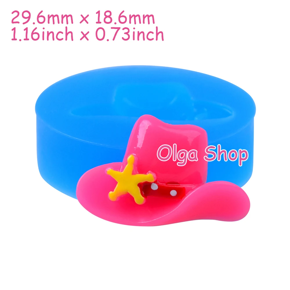 FYL542 29.6mm Hat with Star Silicone Mold - for Fondant Sugarcraft Cookie Biscuit Chocolate Resin Clay Gun Paste Mould | Дом и сад