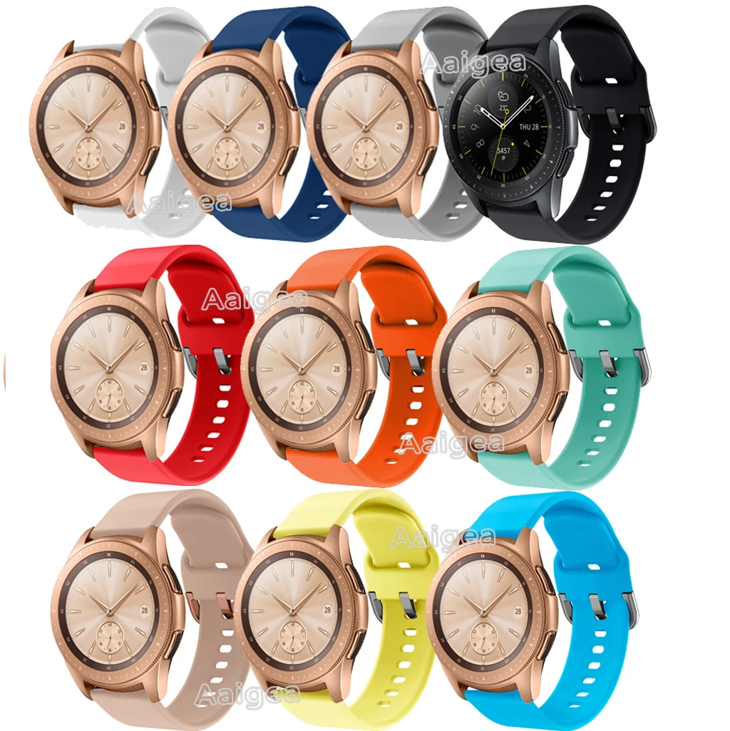 

Soft Silicone Watch Strap Band For Samsung Galaxy Watch 42mm Huami bip Replacement Sports Bracelet 20mm Wrist band strap Unisex