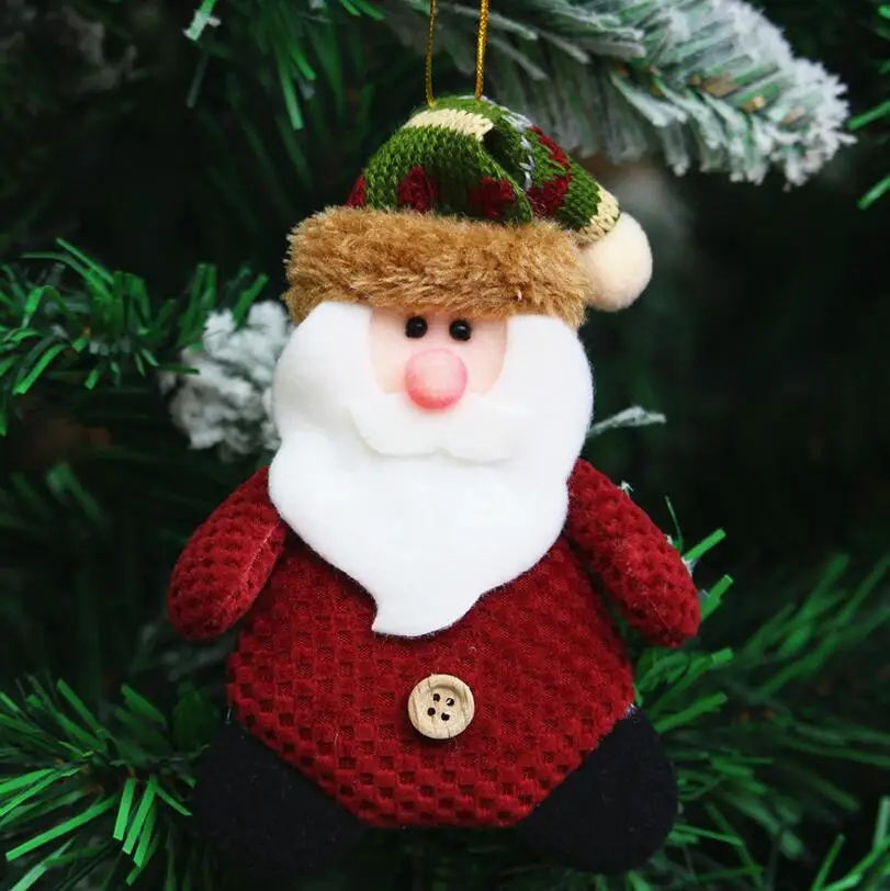 Новогодняя подвесная кукла небольшого размера в виде снеговика/Санты/оленя