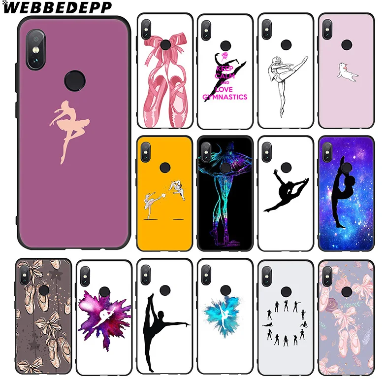 WEBBEDEPP Gymnastics Ballet Soft Case for Xiaomi 9 8 SE 6 A1 A2 Lite MIA1 MIA2 MI8 MI6 MAX 3 POCOPHONE F1 |