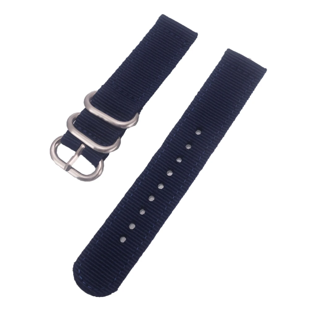 Silver buckle blue 18 мм, 20 мм, 22 мм, 24 мм, мужской нейлоновый ремешок для часов Nato, Военный Спортивный армейский ремешок для часов, аксессуары, браслет, несколько цветов для мужчин и женщин - Цвет ремешка: Silver buckle blue