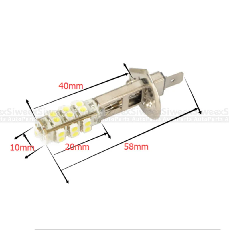 Фото Автомобильные противотуманные фары 3528 SMD /24 4014, 2 шт., светодиодсветодиодный лампы указателя поворота белого цвета, 12 В постоянного тока, дневные ходовые огни для автомобилей №2