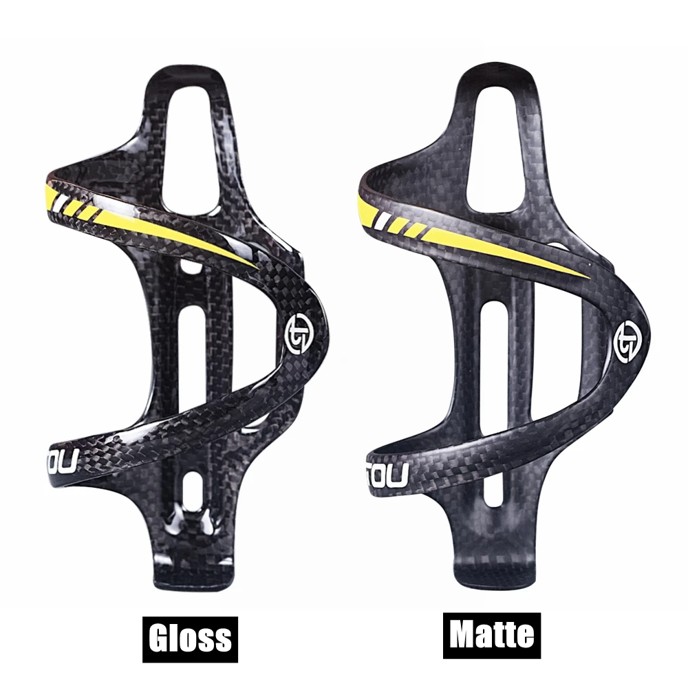 

TOMTOU Ultralight Full 3k Carbon Fiber Water Bottle Holder For Road/Mountain Bike Cycling MTB Bottle Cage 2 Pcs/Lot