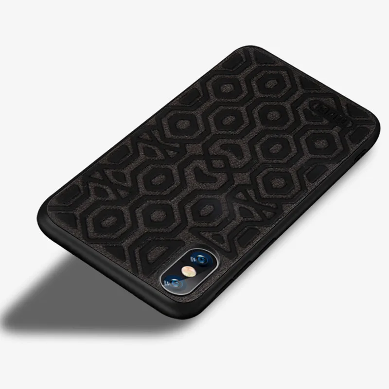 black Чехол MOFI для iPhone XS Max, чехол, Силиконовый противоударный задний Чехол, ткань, защита от скольжения, защитный чехол для iPhone XR XS, чехол s - Цвет: black
