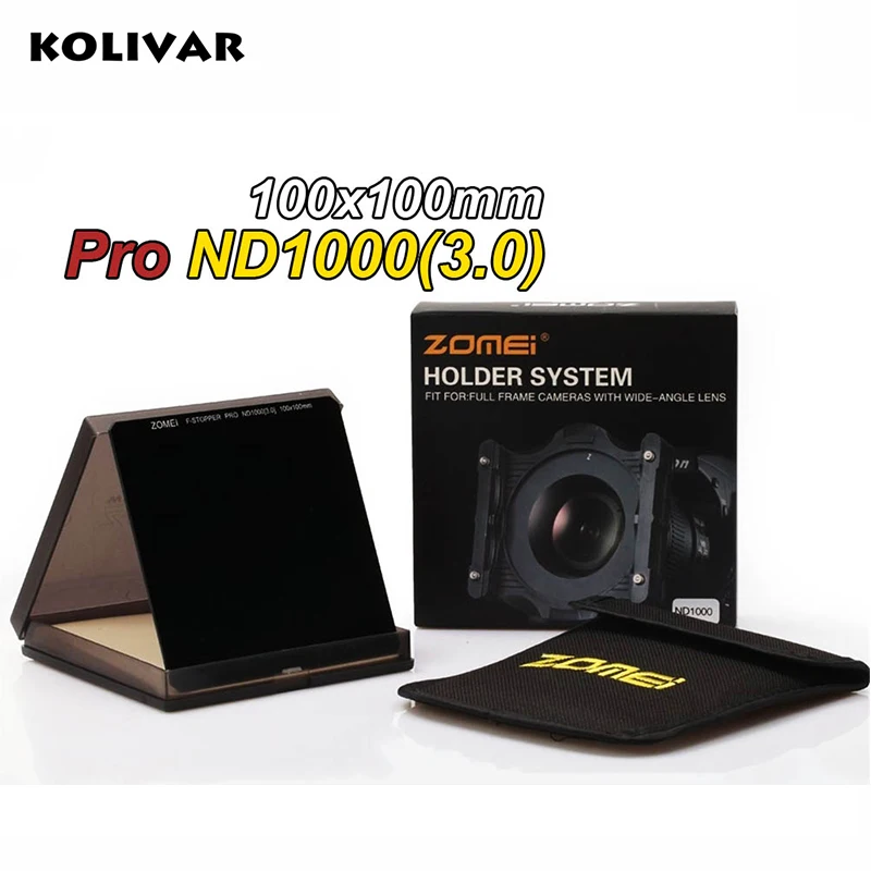 Квадратный фильтр Zomei 100 мм ND1000 Pro оптическое стекло 100x100 10 стоп ND3.0 ND для серии Cokin Z
