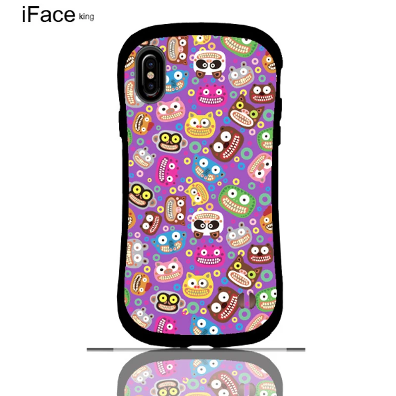 Iface king чехол для телефона мультяшный милый глянцевый маленький чехол на талию для iphone 7 8 PLUS X S R MAX защитный противоударный чехол для телефона - Цвет: purple