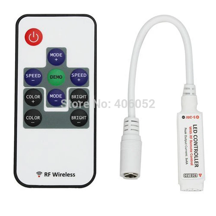 

9 Keys Mini RF Wireless RGB Remote Controller For LED Module And LED Strip Lights, Untra Slim, 144Watts Output 10set/lot