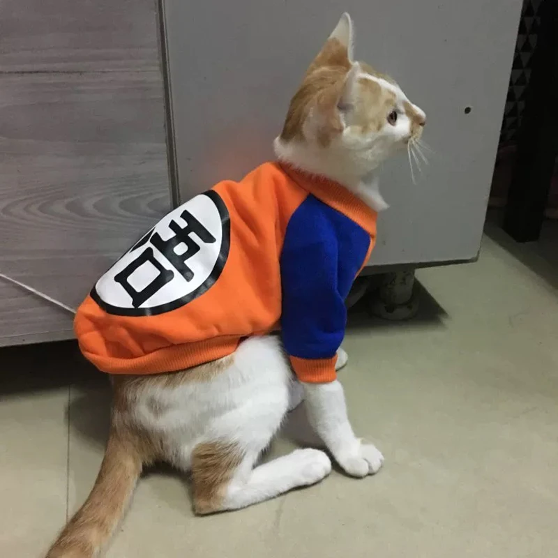 Одежда с рисунком кота зимний теплый мягкий для питомца свитер для кота Одежда для маленьких кошек костюмы котенка домашняя одежда для собак 8 цветов XS-XXL