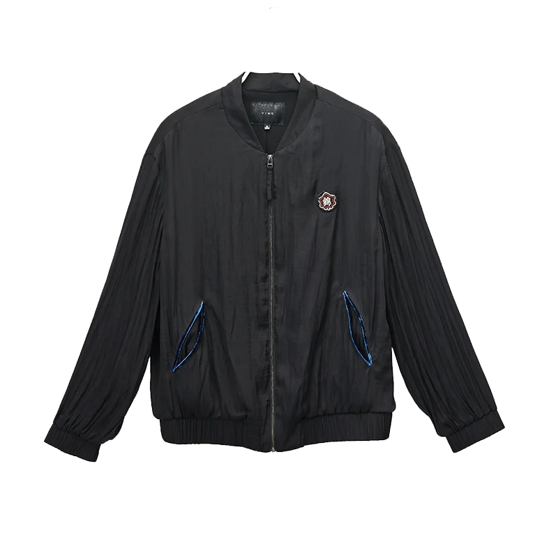 Винг Для женщин Летняя мода китайский краны Вышивка с длинными рукавами короткая