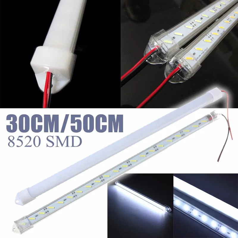 8520 SMD 30/50 см 21/36 Светодиодные ленты светильник Алюминий чехол молока Прозрачный жесткий чехол шкаф СВЕТОДИОДНЫЙ бар светильник DC12V