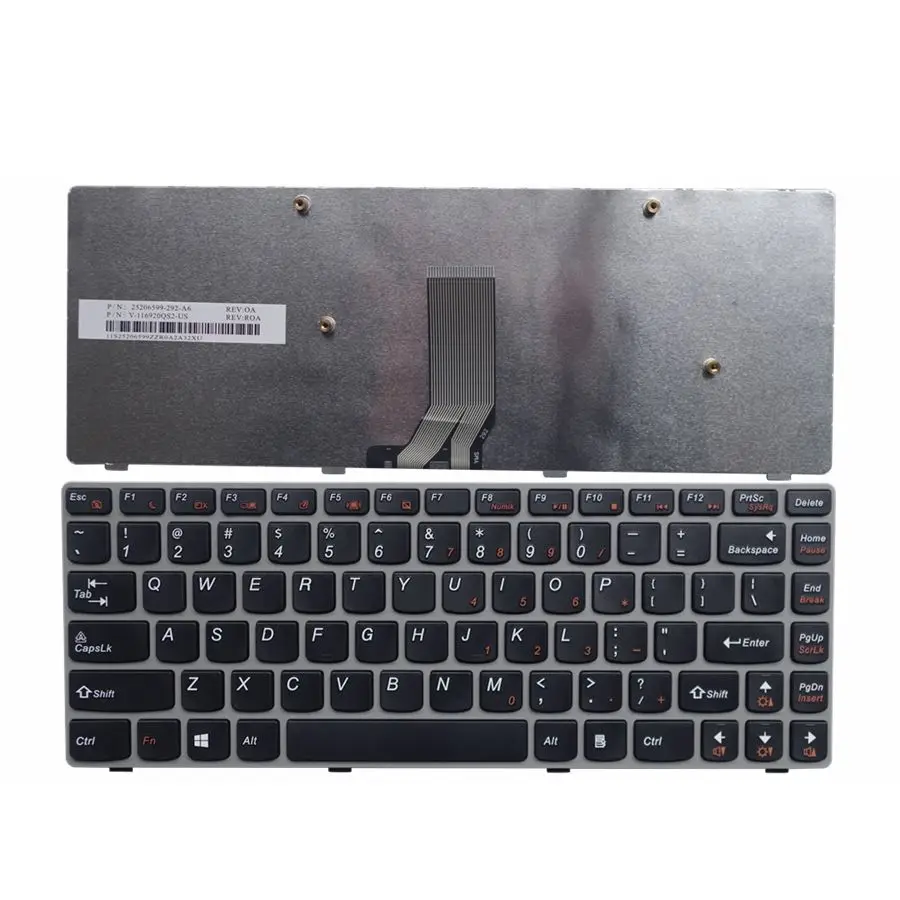 YALUZU для lenovo IdeaPad V370 серии V370G V370A V370GT ноутбук серая Клавиатура рамка США