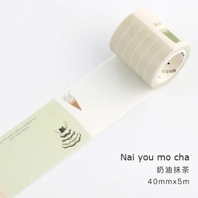 nai you mo cha Оригинальная Базовая лента васи, планировщик, памятные ленты, простая записываемая маскирующая лента, сделай сам, дневник, школьные принадлежности, пуля, аксессуары для журналов - Цвет: nai you mo cha