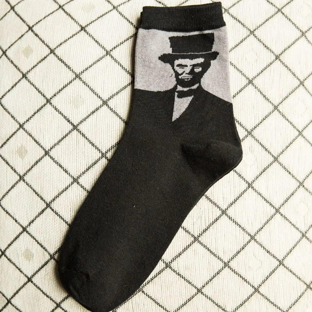 

Cool Crew Long Man Socks Harajuku Van Gogh Gentleman Patterned 3D Cotton Socks Casual Male Sox Fashion Man Clothing Match