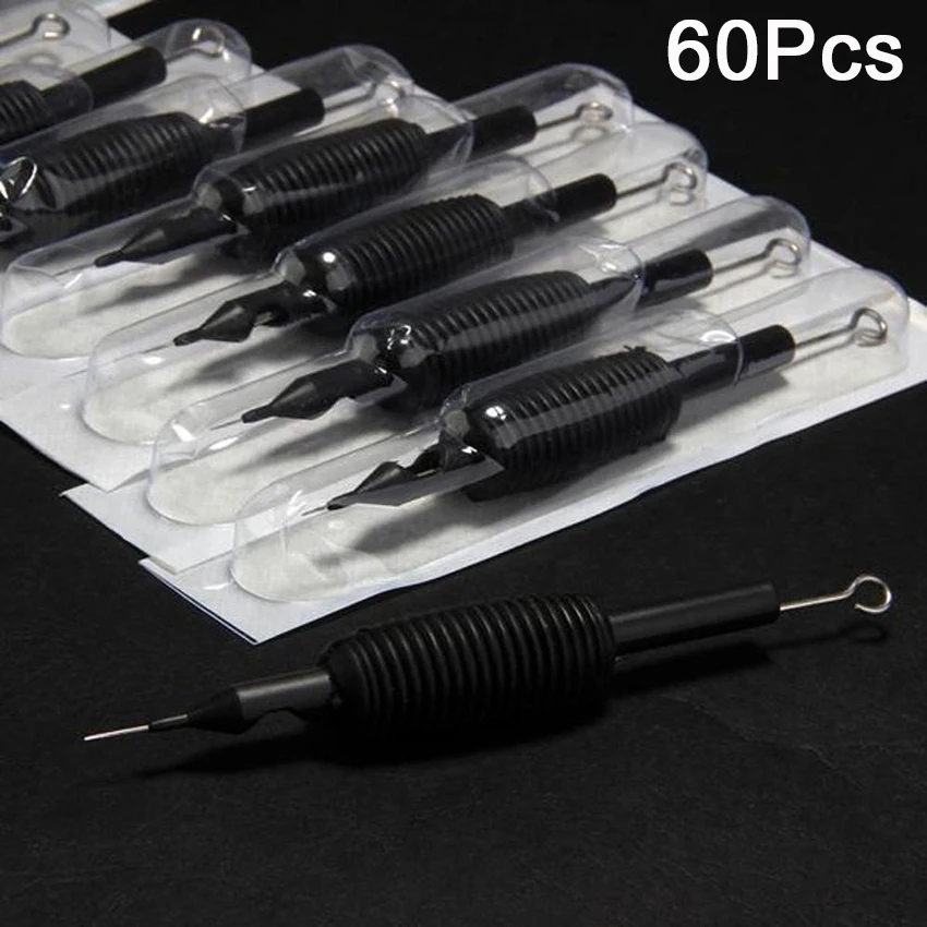 Одноразовые ручки для тату 3/4 &quot(19 мм) 60 шт. 3 RL набор ручек с иголками|tattoo grip tube|tattoo