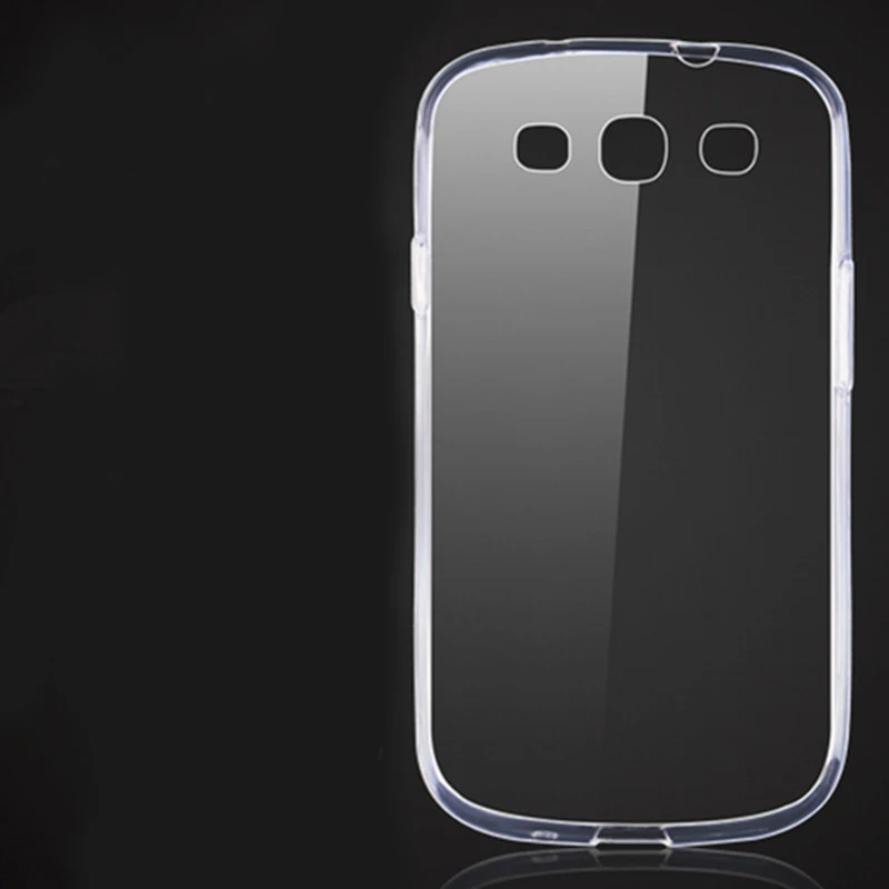 Простой стильный защитный чехол из ТПУ силиконовый прозрачный для Samsung Galaxy S3 i9300/S3