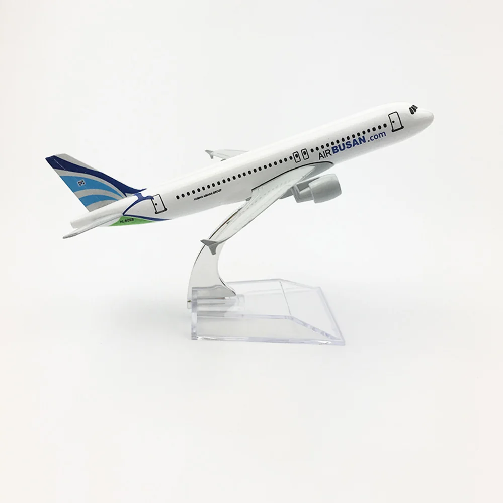 Самолет самолета из сплава в масштабе 1/400 аэробус A320 пневматический Пусан модель