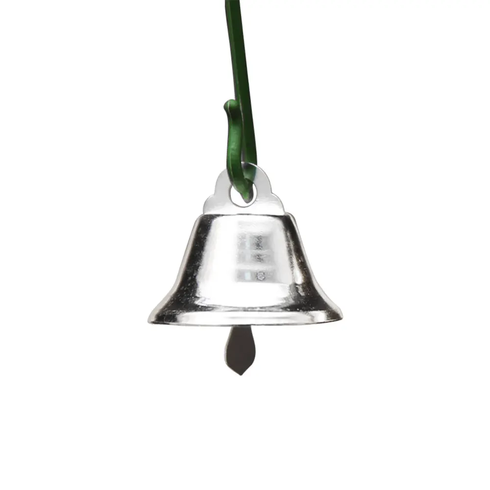 silver color 10Pcs Cute Stainless Steel Bells Christmas Pendants Ornament Decor Gold/Silver Home Supply Christmas Lights Supply Xmas Lights - Цвет: silver color