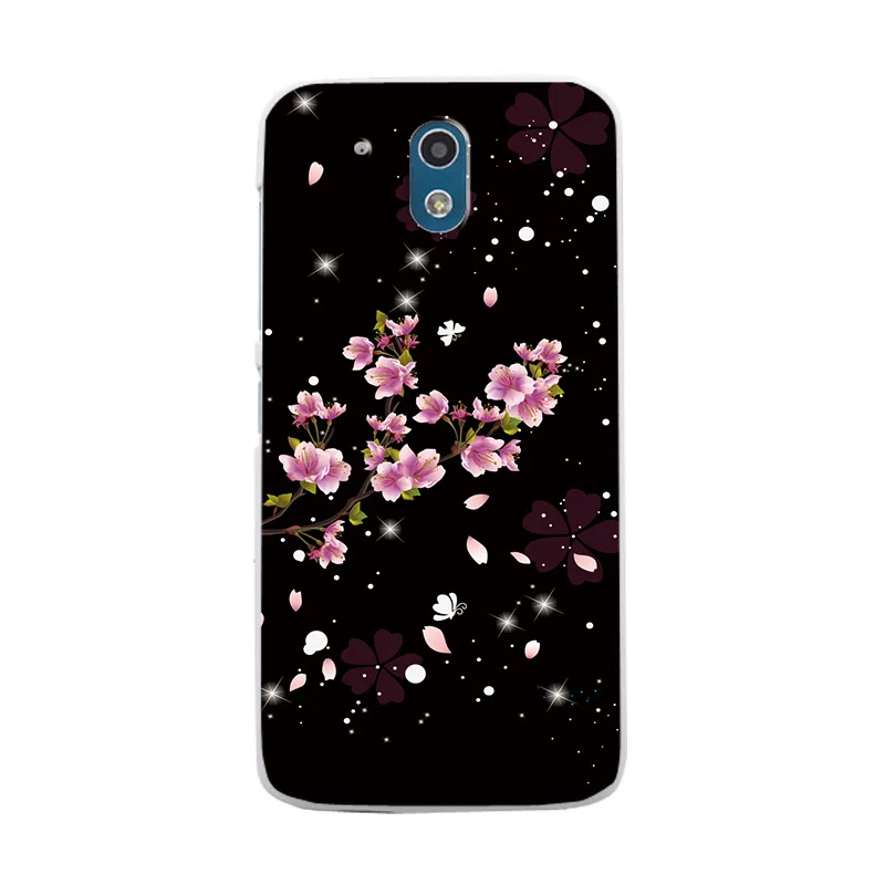 W42 Красивые Чехлы для htc Desire 526 326G, чехлы, Черная оболочка для телефона с сердечками и сердечками для htc 526 526G 326 326G, две sim-карты, сумки с цветами - Цвет: W42