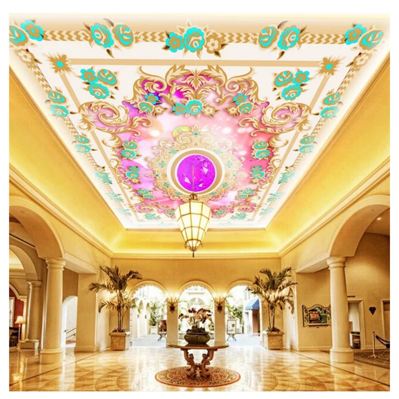Пользовательские модные красивые обои высокого качества с рисунком потолочное