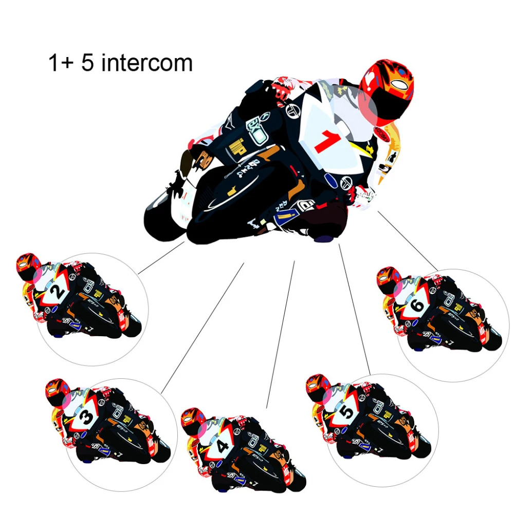 Free Shipping Vnetphone V6 1200M Waterproof Motorcycle Bluetooth Intercom Interphone Helmet Headset for T | Автомобили и