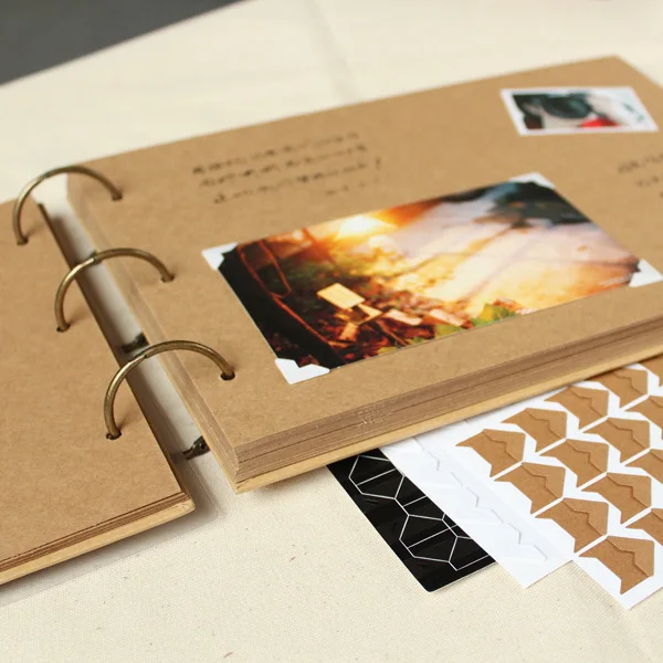 

A4 56P Kraft DIY Handmade Baby Album Creative Couple Polaroid Photograph Pasting Family Album Frame Photo Albums for Newborn