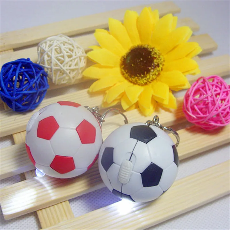 1pc Party Favors and Gifts LED Lights Football Soccer Traffic Light Keychain Key Ring Personalized Gift Souvenir|Сувениры для