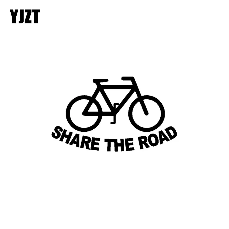 YJZT 14 7 см * 8 9 виниловые наклейки с надписью SHARE THE ROAD милая Автомобильная наклейка