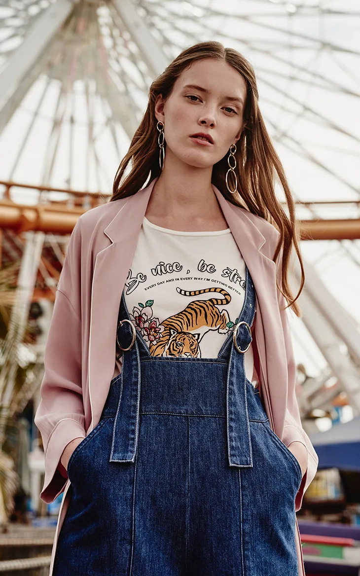 Vero Moda атласное пальто/куртка с вышивкой тигра | 318221504