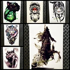 Временная тату с черными чернилами и эффектом мытья, дизайнерские татуировки для тела, поддельные татуировки для мужчин и женщин, водонепроницаемые наклейки для татуировки на руку