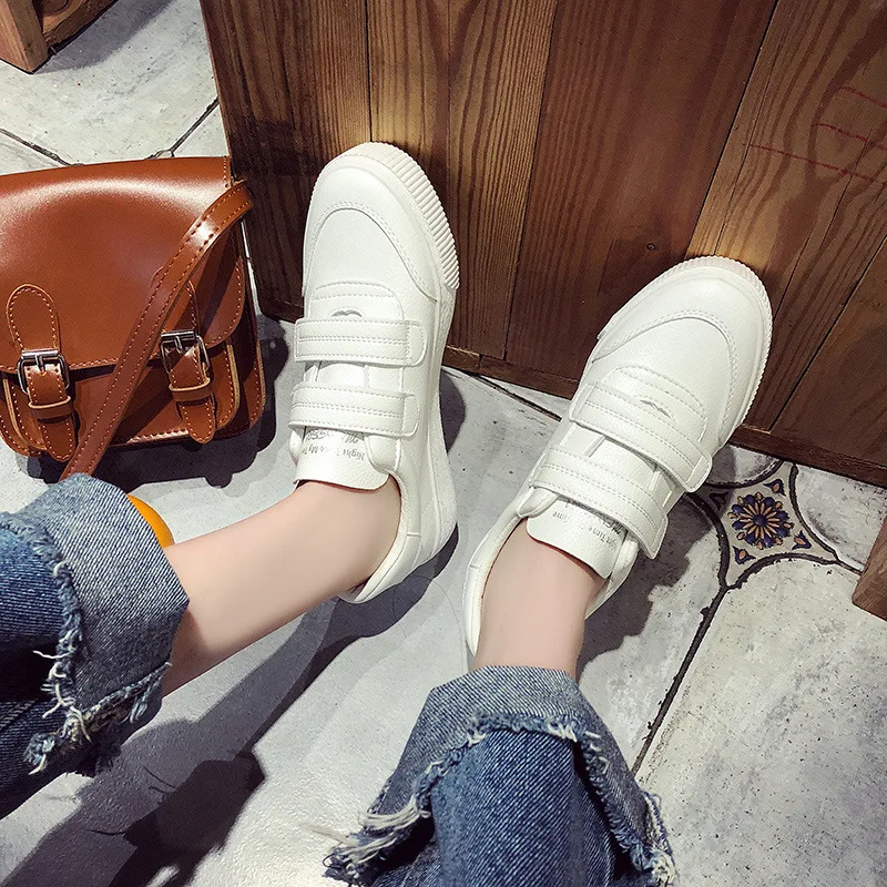 Женская Вулканизированная обувь модная женская удобная кожаная белого цвета