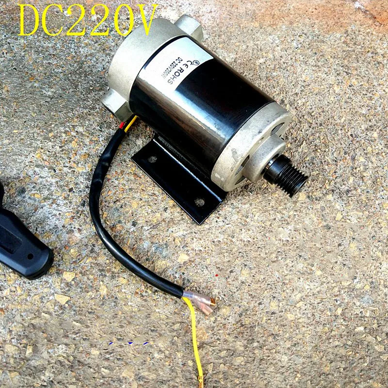 DC220V 200 Вт Высокая мощность двигатель постоянного тока, двойной шариковый подшипник высокая скорость 2200 об/мин двигатель постоянного тока, скамья дрель бензопила токарный станок модифицированный двигатель, J18498