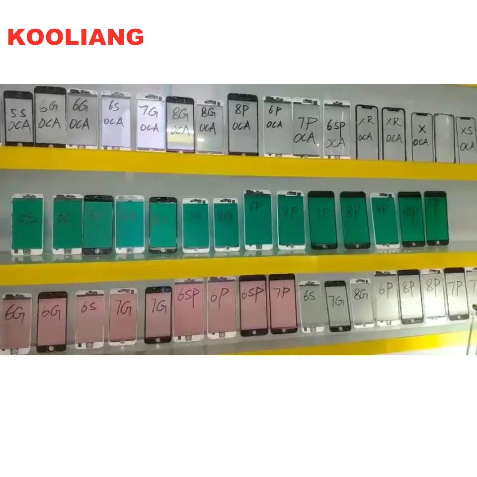 Хорошее переднее внешнее стекло с рамкой ободок + ока для iphone 5 6 6plus 6s plus 7 7plus 8