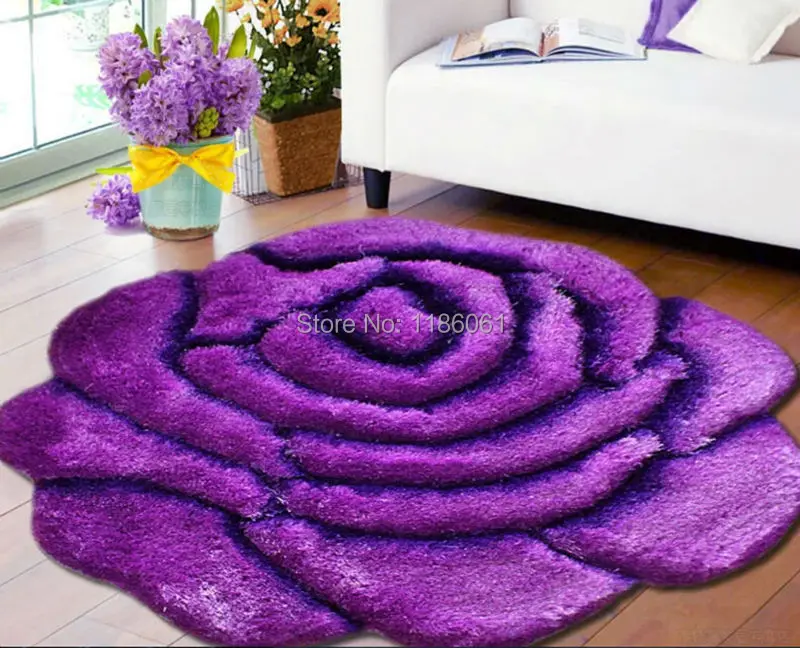 Современный ковер с розами в 3D стиле для гостиной и зоны ванной спальни напольный