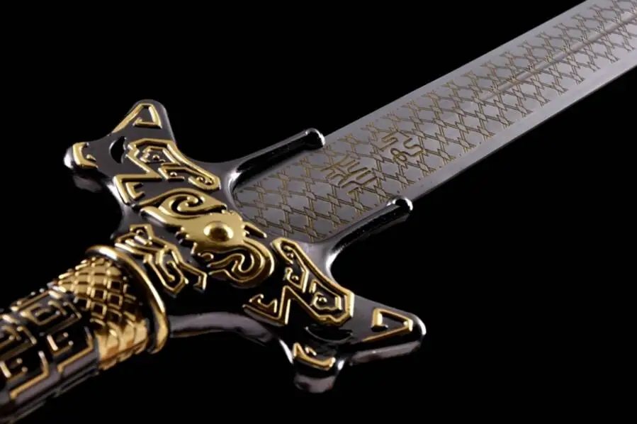 Замечательный меч HanJian Katana с заточенным лезвием из 1090 углеродистой стали кожаный