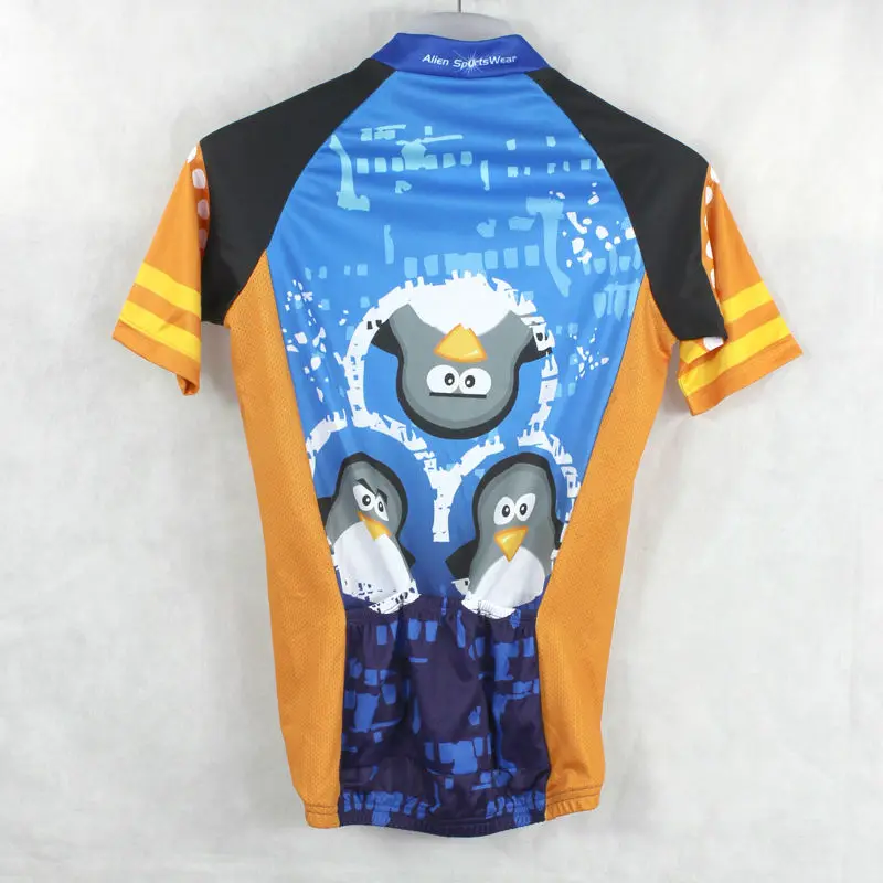 

Alien SportsWear Cartoon Penguin Pattern 100%Polyester Cycling Clothing Women Summer Quick Dry Riding Apparel Size XS To 5XL