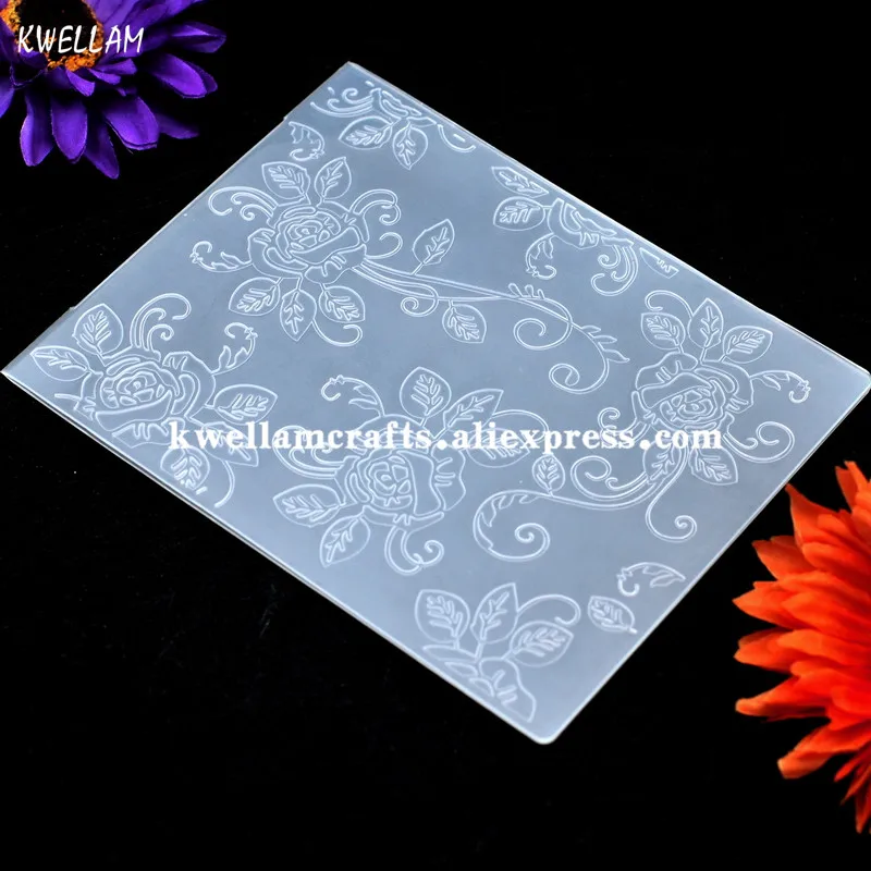 Роза Свадебные украшения Пластиковые тиснения папка для скрапбукинга DIY альбом
