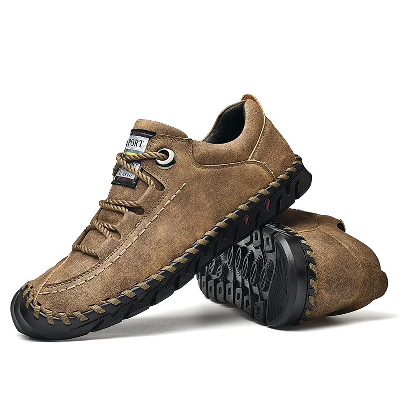 Casual Leather Shoes Men Genuine Lightweight Non-slip Loafers Cow Moccasins | Обувь