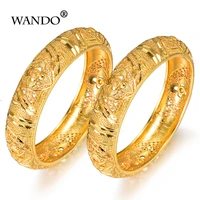 wando india brass openable screw bracelet bangle flowers arab ethiopian africa dubai gold color bangle jewelry gift b152